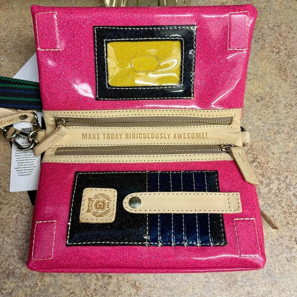 NWT Consuela Uptown Ivy pink glitter purse - Picture 5 of 7